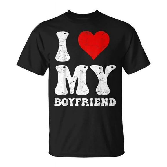 SR I Love My Boyfriend I Heart Love Hot My Bf Custom T-shirt