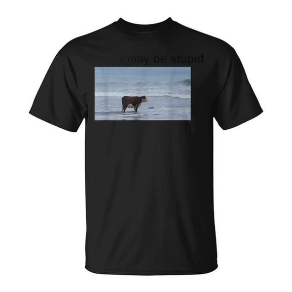 SR I May Be Stupid Cow Meme I May Be Stupid T-Shirt