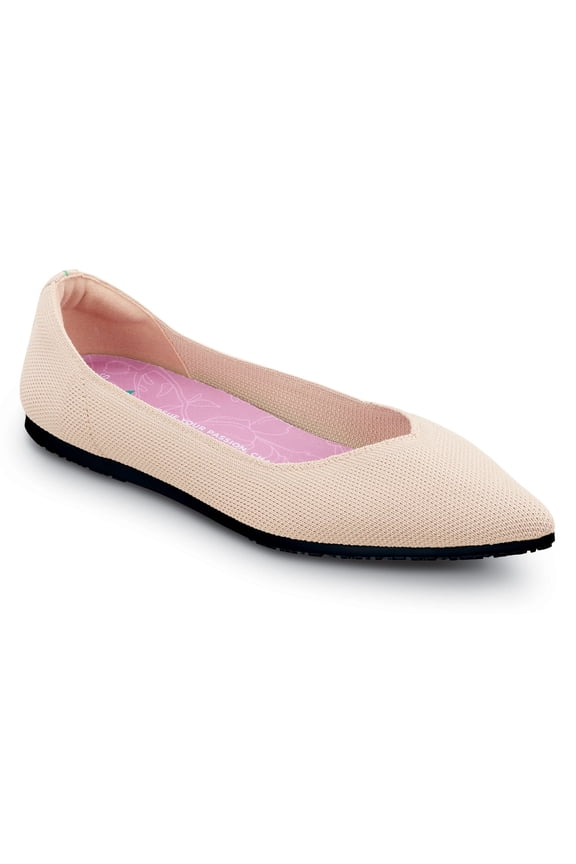 Albright, Women's, Pop The Champagne, MaxTRAX Slip Resistant, Soft Toe, Dress Flat, Work Shoe (5.5 M)
