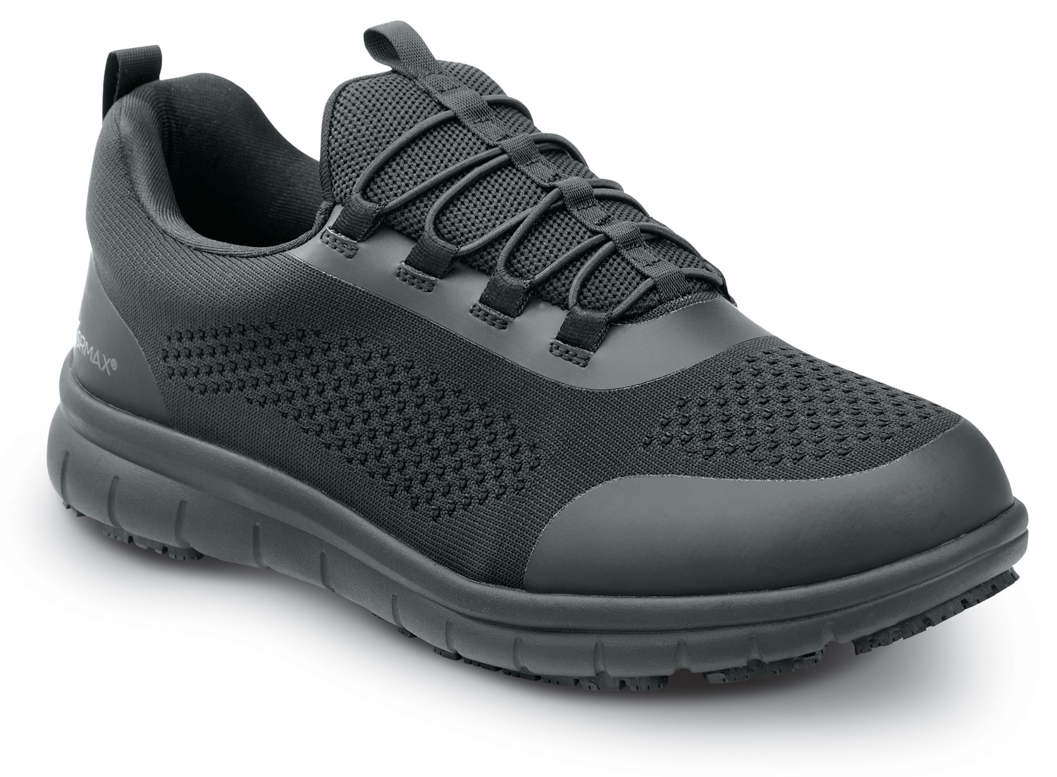 SR Max Wake, Women's, Black/Purple, Athletic Style, MaxTRAX Slip Resistant Soft Toe Work Shoe 7 5 M