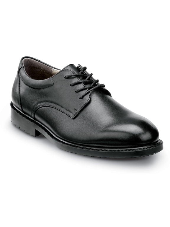 Arlington, Men's, Black, Dress Style Soft Toe Slip Resistant Work Shoe. (7.0 EW)