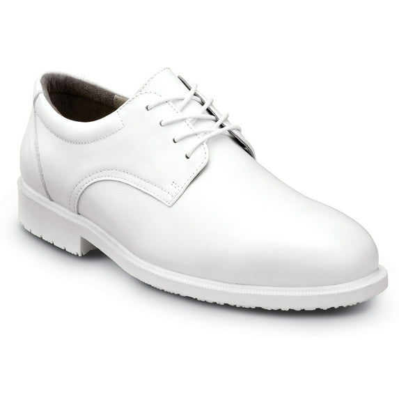 SR Max Arlington, Men's, White, Dress Style Soft Toe Slip Resistant Work Shoe. (7.0 EW)