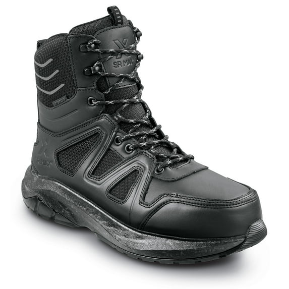 SR Max/Blumaka Gunnison, Men's, Black, Steel Toe, EH, WP, MaxTRAX Slip Resistant, 8 Inch Work Hiker (11.5 EW)
