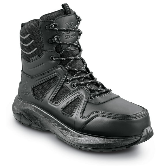SR Max/Blumaka  Gunnison, Men's, Black, Steel Toe, EH, WP, MaxTRAX Slip Resistant, 8 Inch Work Hiker (8.5 EW)