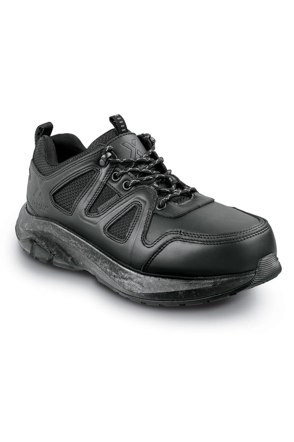 /Blumaka  Linville, Men's, Black, Steel Toe, EH, WP, MaxTRAX Slip Resistant, Low Hiker Work Shoe (11.0 EW)