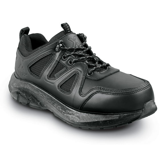 SR Max/Blumaka  Linville, Men's, Black, Steel Toe, EH, WP, MaxTRAX Slip Resistant, Low Hiker Work Shoe (9.5 EW)