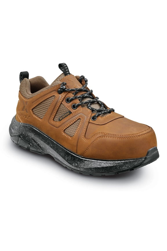 /Blumaka Linville, Men's, Brown, Steel Toe, EH, WP, MaxTRAX Slip Resistant, Low Hiker Work Shoe (8.0 M)