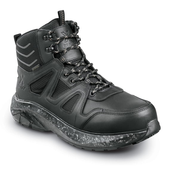 SR Max/Blumaka Ridgway, Men's, Black, Steel Toe, EH, WP, MaxTRAX Slip Resistant, Hiker, Work Boot (11.0 EW)