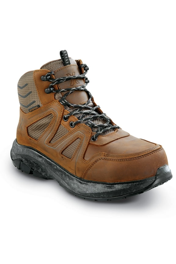 /Blumaka Ridgway, Men's, Brown, Steel Toe, EH, WP, MaxTRAX Slip Resistant, Hiker, Work Boot (10.0 EW)