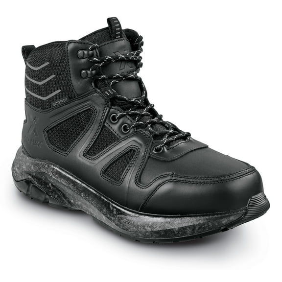 SR Max/Blumaka Roxborough, Men's, Black, Soft Toe, WP, MaxTRAX Slip Resistant, 6 Inch Work Hiker (12.0 EW)