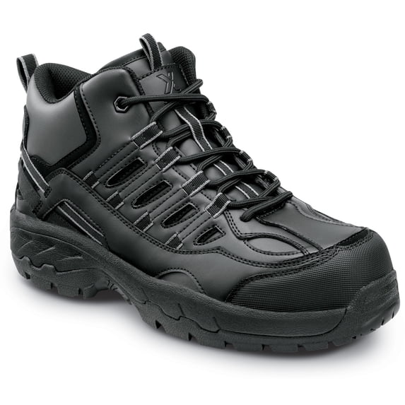 SR Max Boone, Men's, Black, Hiker Style Comp Toe, EH, Slip Resistant Work Shoe. (8.5 M)