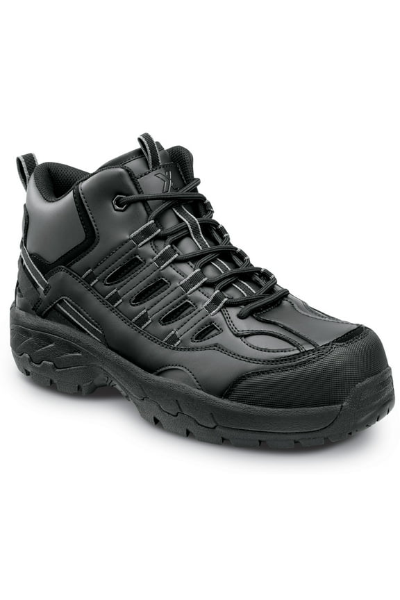 Boone, Women's, Black, Hiker Style Comp Toe, EH, Slip Resistant Work Shoe. (7.5 EW)