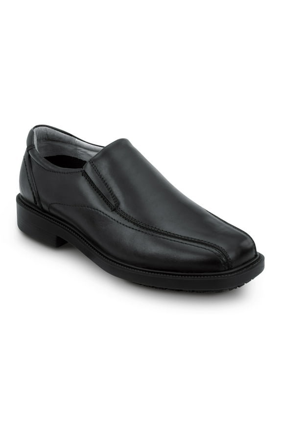 Brooklyn, Men's, Black, Twin Gore Dress Style Soft Toe Slip Resistant Work Shoe. (10.5 M)