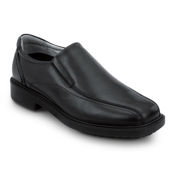 SR Max Brooklyn, Men's, Black, Twin Gore Dress Style Soft Toe Slip Resistant Work Shoe. (11.0 M)