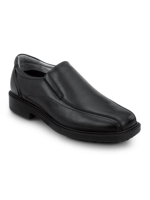 Brooklyn, Men's, Black, Twin Gore Dress Style Soft Toe Slip Resistant Work Shoe. (8.0 M)