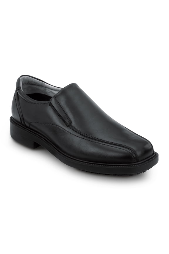 Brooklyn, Men's, Black, Twin Gore Dress Style Soft Toe Slip Resistant Work Shoe. (8.5 M)