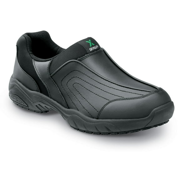 SR Max Charlotte, Men's, Black, Athletic Slip On Style Slip Resistant Soft Toe Work Shoe. (7.0 EW)