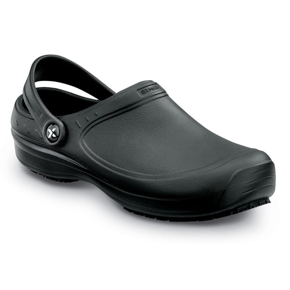 SR Max Copeland, Unisex, Black, MaxTRAX Slip Resistant, Soft Toe, Slip Resistant, Work Clog. (10.0 EW)