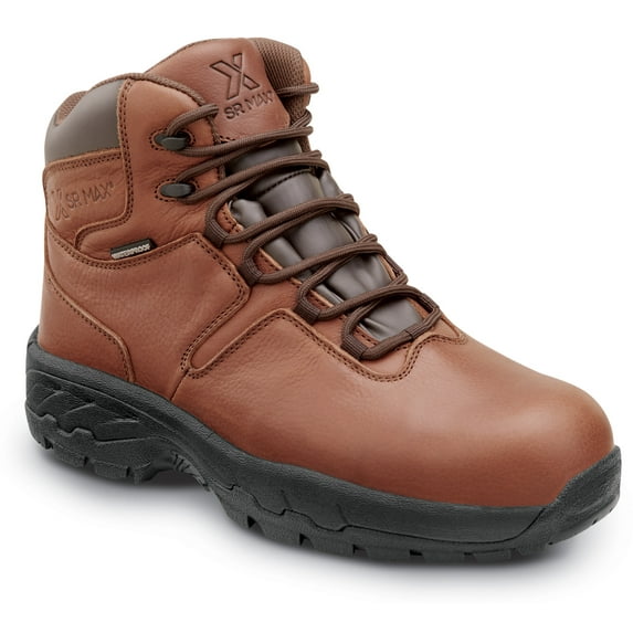 SR Max Denali, Men's, Brown, Comp Toe, EH, Waterproof, Nonmetallic, Slip Resistant Work Hiker. (7.5 M)