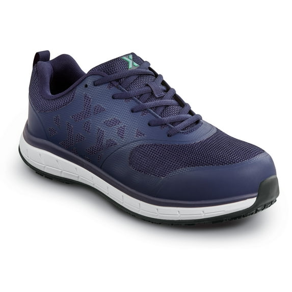 SR Max Dillon, Men's, Dark Blue, Athletic Style, MaxTRAX Slip Resistant, Steel Toe Work Shoe (11.5 EW)