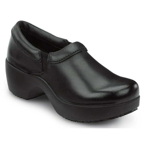 SR Max Geneva, Black, Women's, Clog Style Slip Resistant Soft Toe Work Shoe. (9.0 M)