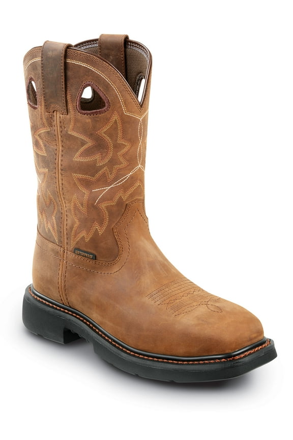 Men's Brown Carthage MaxTRAX Steel Toe Waterproof Wellington (8.5 EW)