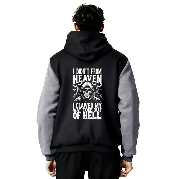 SR Men's Fleece-Lined Full-Zip Hoodie, Lined Long Sleeve Menswear Sweatshirt for Boys, Men, Gray Black (S-3XL)