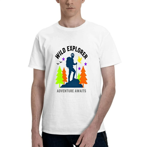 SR Men's Graphic Tee, Forest Adventure, Men's Short Sleeve Crew Cotton T-Shirt, Sizes S-3XL