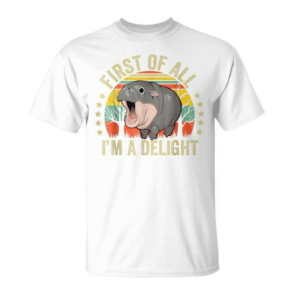 SR Moo-Deng First Of All I'm A Delight Vintage Angry Moo Deng T-Shirt