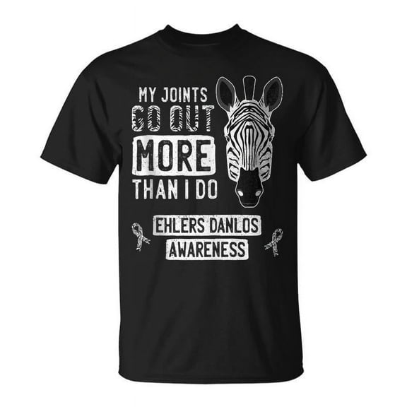 SR My Joints Go Out Ehlersdanlos Syndrome Eds Awareness Zebra T-shirt