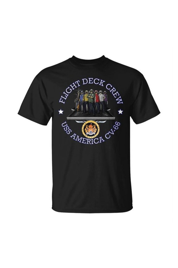 Navy Uss America Cvn66 Flight Deck Crew T-shirt