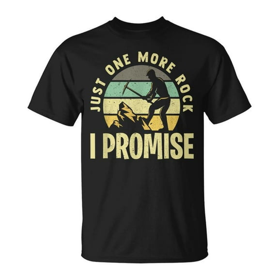 SR One More Rock I Promise Retro Geologist Vintage T-shirt