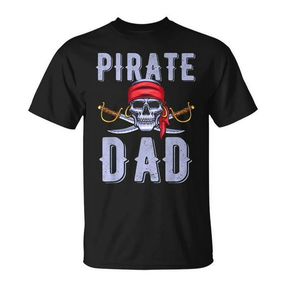 SR Pirate Dad Skull Pirate Lovers Halloween Fathers Day T-shirt