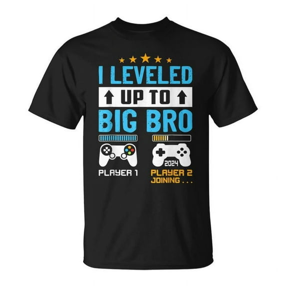 SR Promoted To Big Bro 2024 Leveled Up To Big Brother Est 2024 T-Shirt