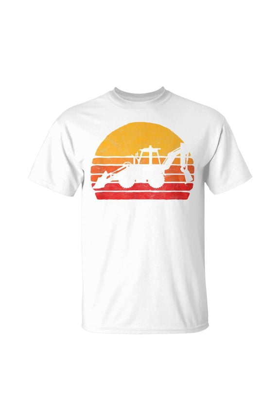 Retro Backhoe Loader Vintage Construction T-Shirt