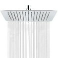 thumbnail image 1 of SR SUN RISE 10 Inch Ultra Thin Solid Square Stainless Steel Rain Shower Head High Pressure Rainfall Shower Head Chrome SRSH-1003, 1 of 1