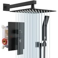 thumbnail image 1 of SR SUN RISE Shower System with 12 inch Rain Shower Head and Rough-in Valve Body and Trim Included,Matte Black, 1 of 8