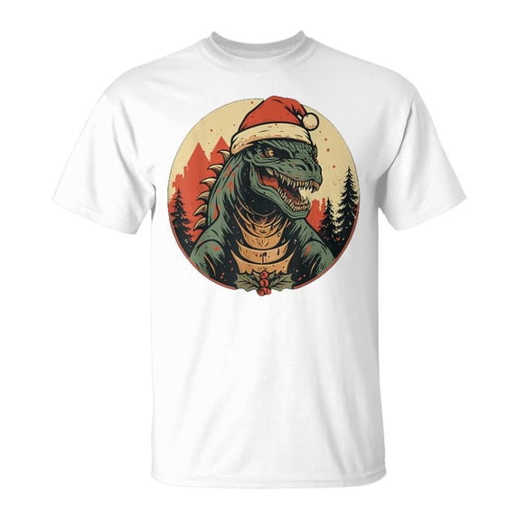 SR Santazilla Japanese Monster Kaiju Dinosaur Christmas T-Shirt