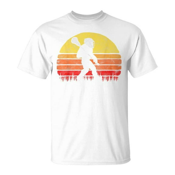 SR Sasquatch Lax Bigfoot Lacrosse Vintage 80S Sunset T-Shirt