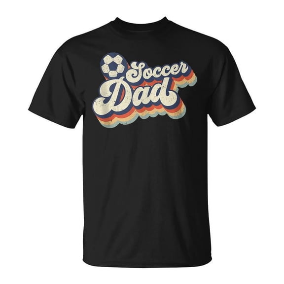 SR Soccer Dad Daddy Fathers Day Vintage Groovy 70S T-shirt