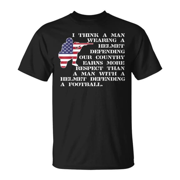 SR Soldiers Earn More Respect Than Football Players T-shirt