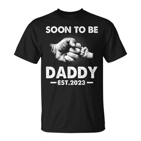 SR Soon To Be Daddy Est2023 Fathers Day New Dad First Time Dad T-shirt