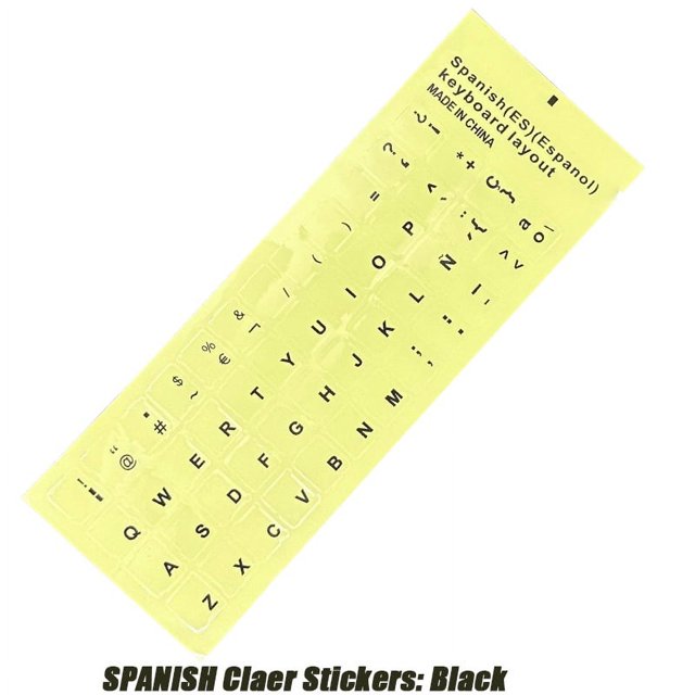 SR Standard Spanish Language 8 Types Keyboard Stickers Layout Button