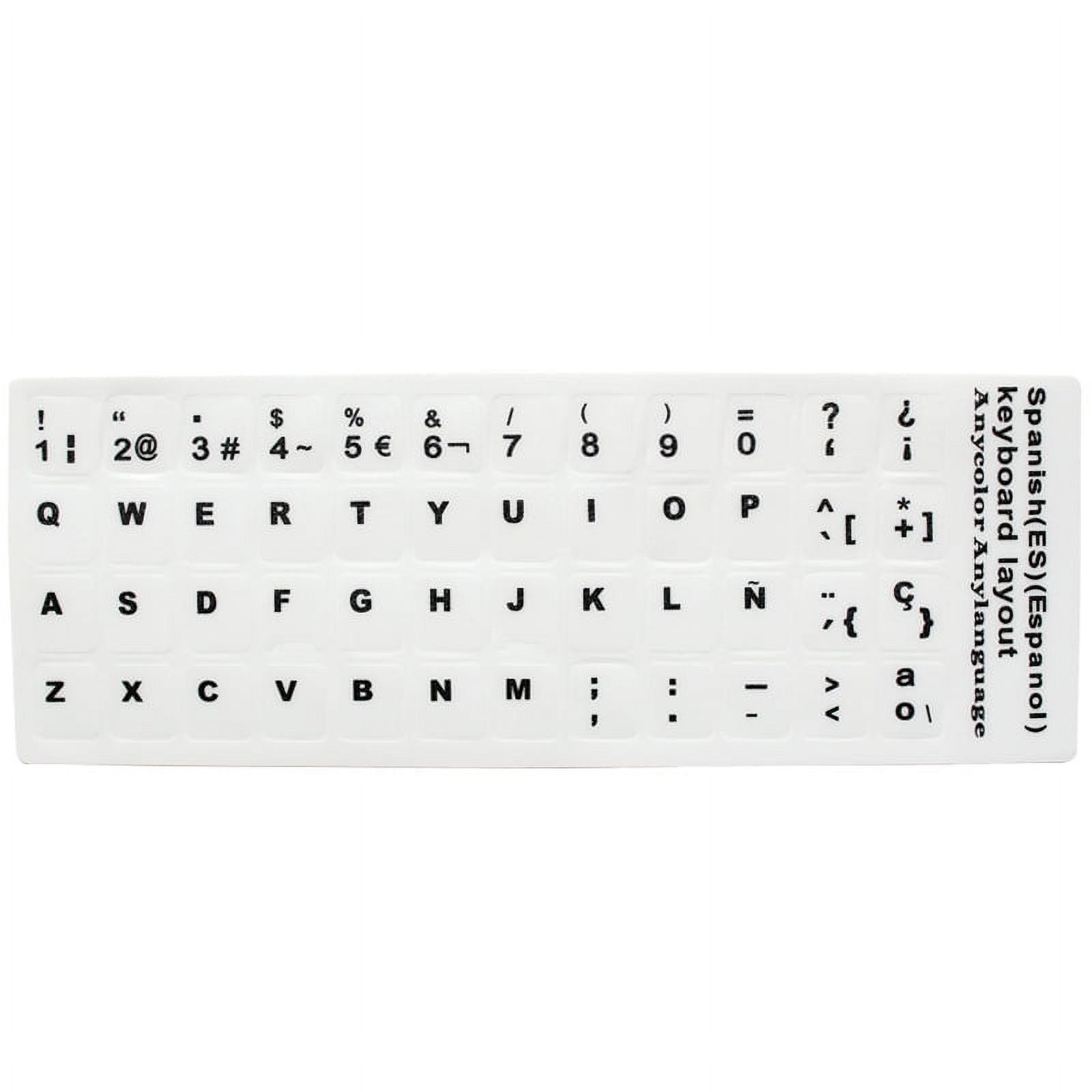 SR Standard Spanish Language 8 Types Keyboard Stickers Layout Button