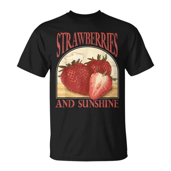 SR Strawberries And Sunshine Vintage Fruit Strawberry T-shirt
