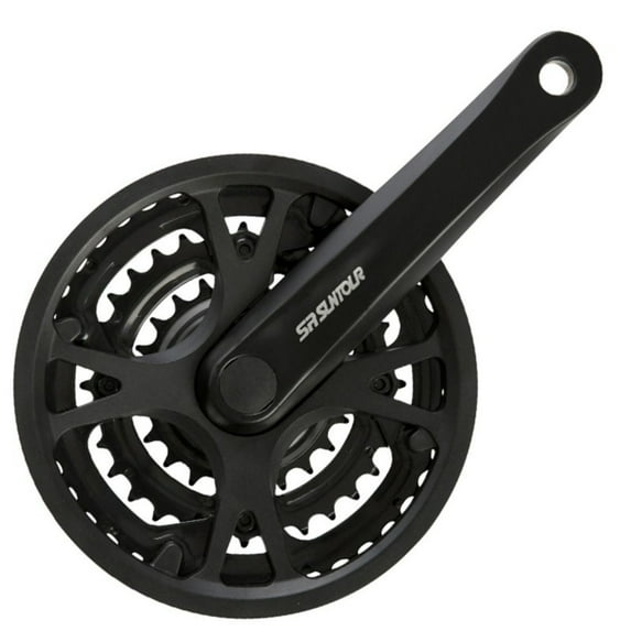 SR Suntour XCC Bike Crankset // 42/32/22t // 170mm // 7/8-S // Black