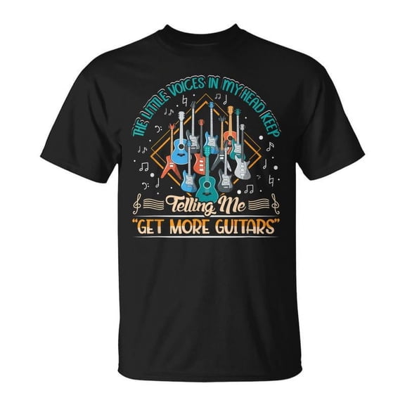 SR The Little Voices In My Head Feeling Me Get More Guitar T-shirt