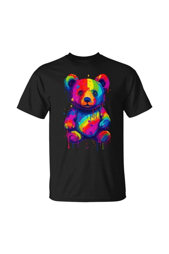 Trippy Raver Edm Techno Rave Psychedelic Teddy Bear T-shirt