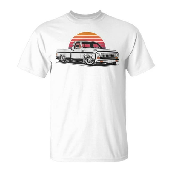 SR Vintage 73-87 Mini C10 Truck Slammed Graphic Dad Gag Father T-Shirt