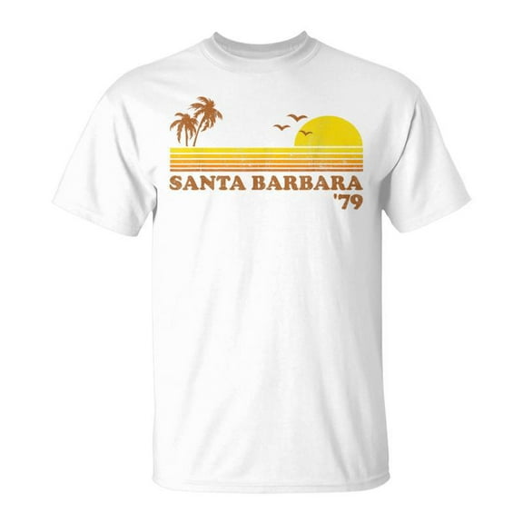 SR Vintage Santa Barbara Beach California Retro Sunset 70S T-Shirt